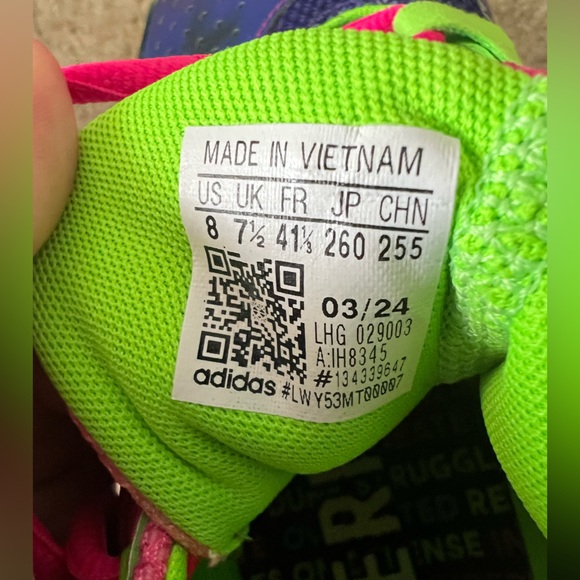 Adidas Determination DON Issue 5 Neon Multicolor Sneakers EUC - Picture 9 of 10